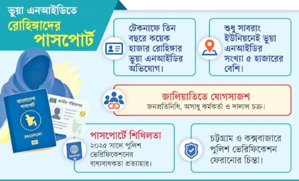 ভুয়া এনআইডিতে বাংলাদেশি পাসপোর্ট নিচ্ছেন রোহিঙ্গারা, পুলিশ ভেরিফিকেশন ফেরানোর চিন্তা
